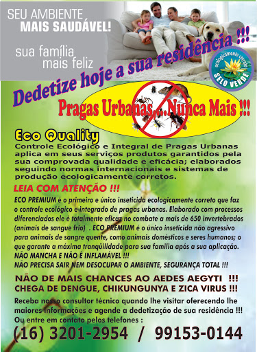 EcoQuality * Controle Ecológico e Integrado de Pragas Urbanas