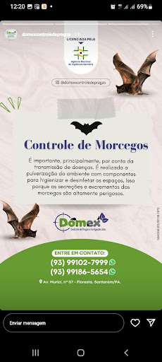 #DETETIZADORA DOMEX CONTROLE DE PRAGAS E FUMIGAÇÃO LTDA